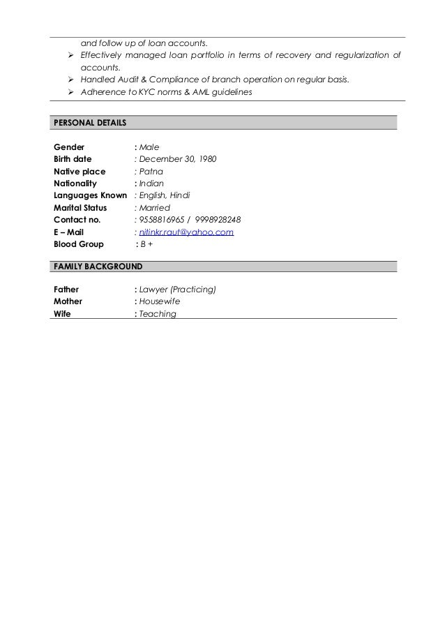 resume for credit analyst