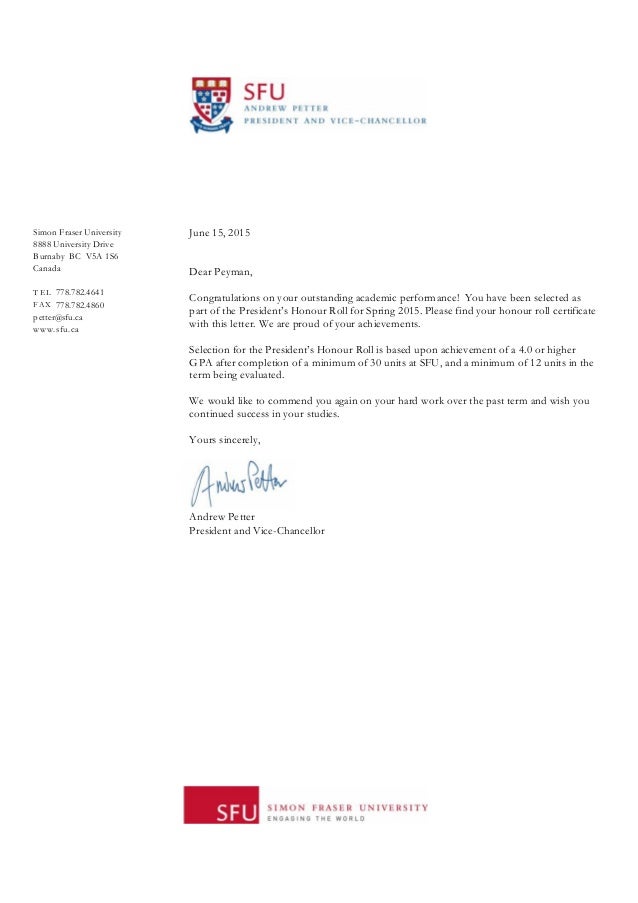 certification letter for honor student president s honour roll letter and certificate certification letter for honor student president s honour roll letter and certificate