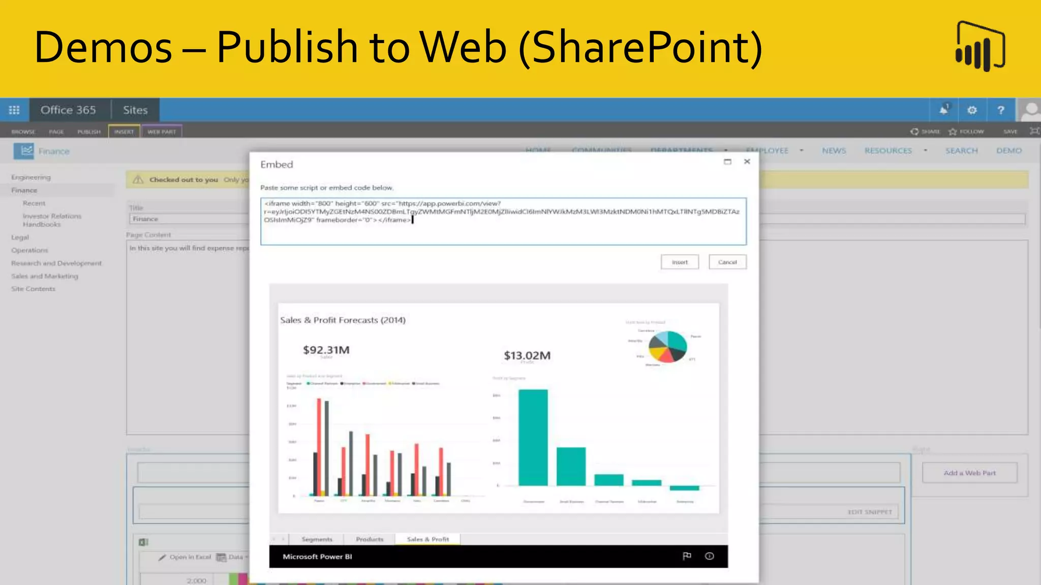 Demos – Publish toWeb (SharePoint)
 