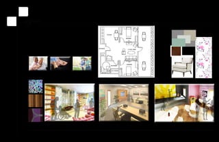 Design Concept 
The residents of Community Assisted Living are of the Baby Boomer 
Generation. They are healthier, better educated and active. The living 
spaces support their active lifestyles--spaces that are easy to move 
about in as well as easy to maintain. They are cost, energy and envi-ronmentally 
conscious. The public spaces are great for socializing and 
entertaining. Some residents may face challenges performing some 
normal activities of daily living. All apartments can accommodate their 
special needs. 
PROGRAMS: Revit, Photoshop, InDesign 
SCHOOL PROJECTS 
COMMUNITY ASSISTED LIVING FACILITY 
FLOOR PLAN OPTION C 
700 SQ. FT. 
10 
LOUNGE AREA CONNECTION CENTER ROCKIN’ CAFE 
 