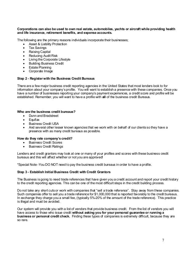 trade references for new business