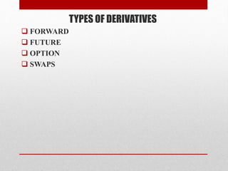 Payoff structure of derivatives | PPTX