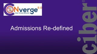Admissions Re-defined
 