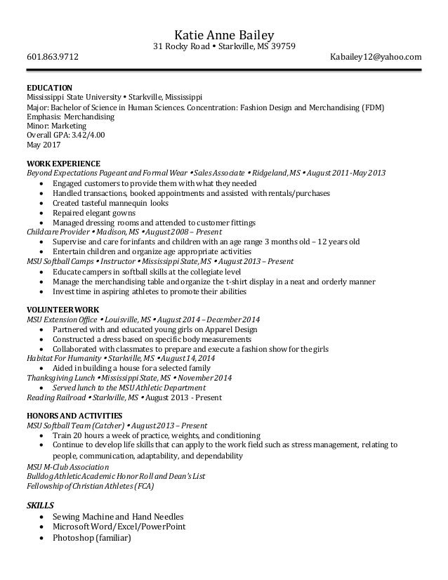 Katie Anne Bailey Resume