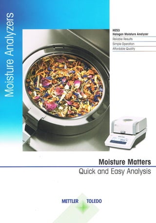 Mettler - Moisture Analyzer HE53