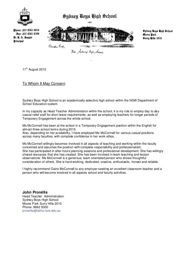 sbhs letterhead claire mcconnell 2015 teacher letterhead