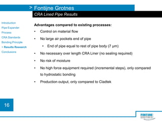 CRA Lined Pipe Presentation_Pipe Conference_Final | PDF