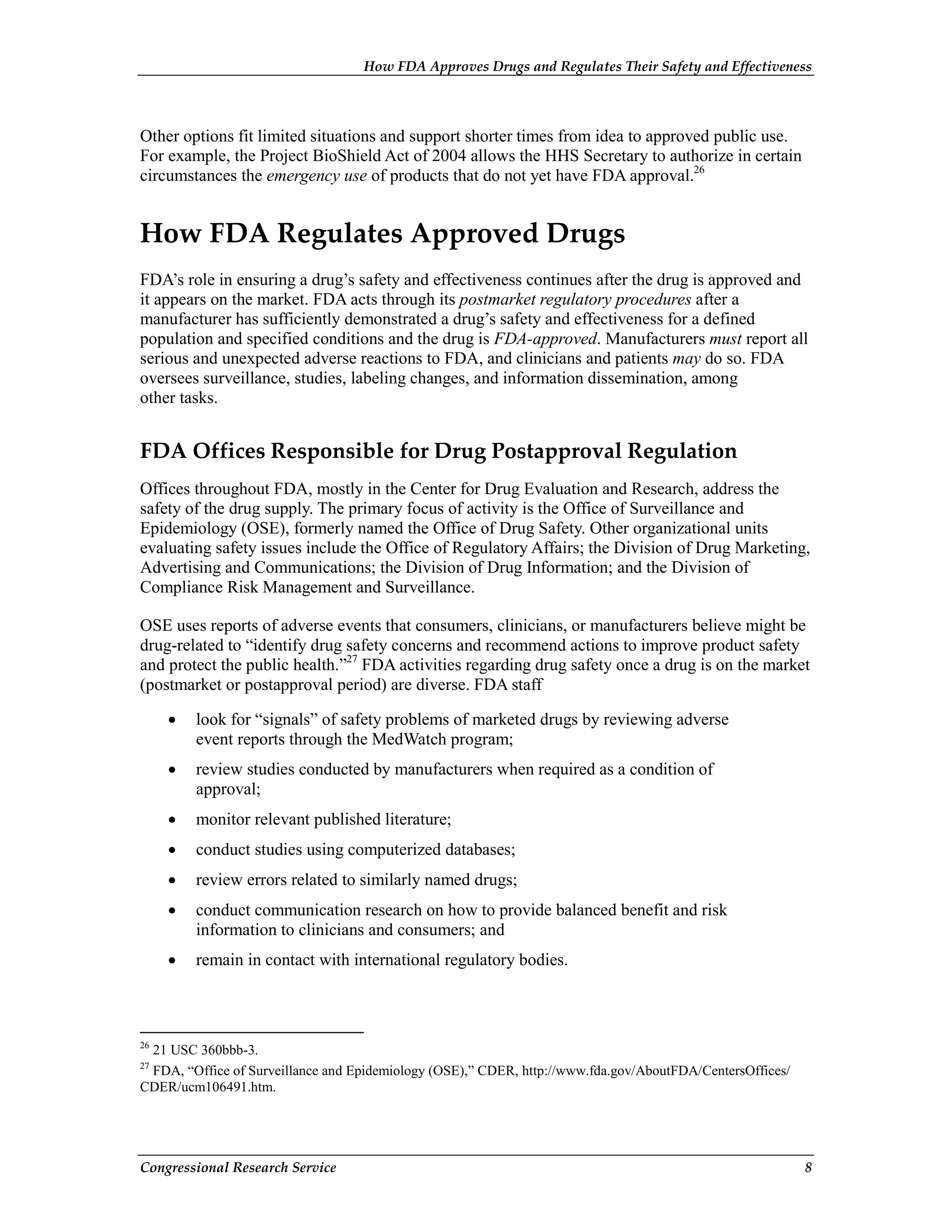FDA Drug Approval Regulations & Safety | PDF