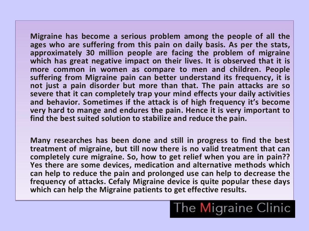 FDA Approved CEFALY Migraine Device An Effective And Safe Way To Get