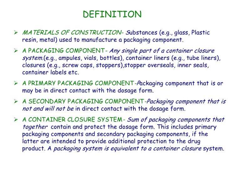 FDA container closure system & drug stability saurav anand 23 iip