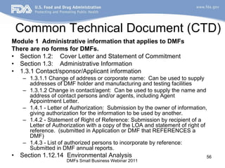 FDA_DMF_webinar_slides providing basic information on Drug Master Files ...
