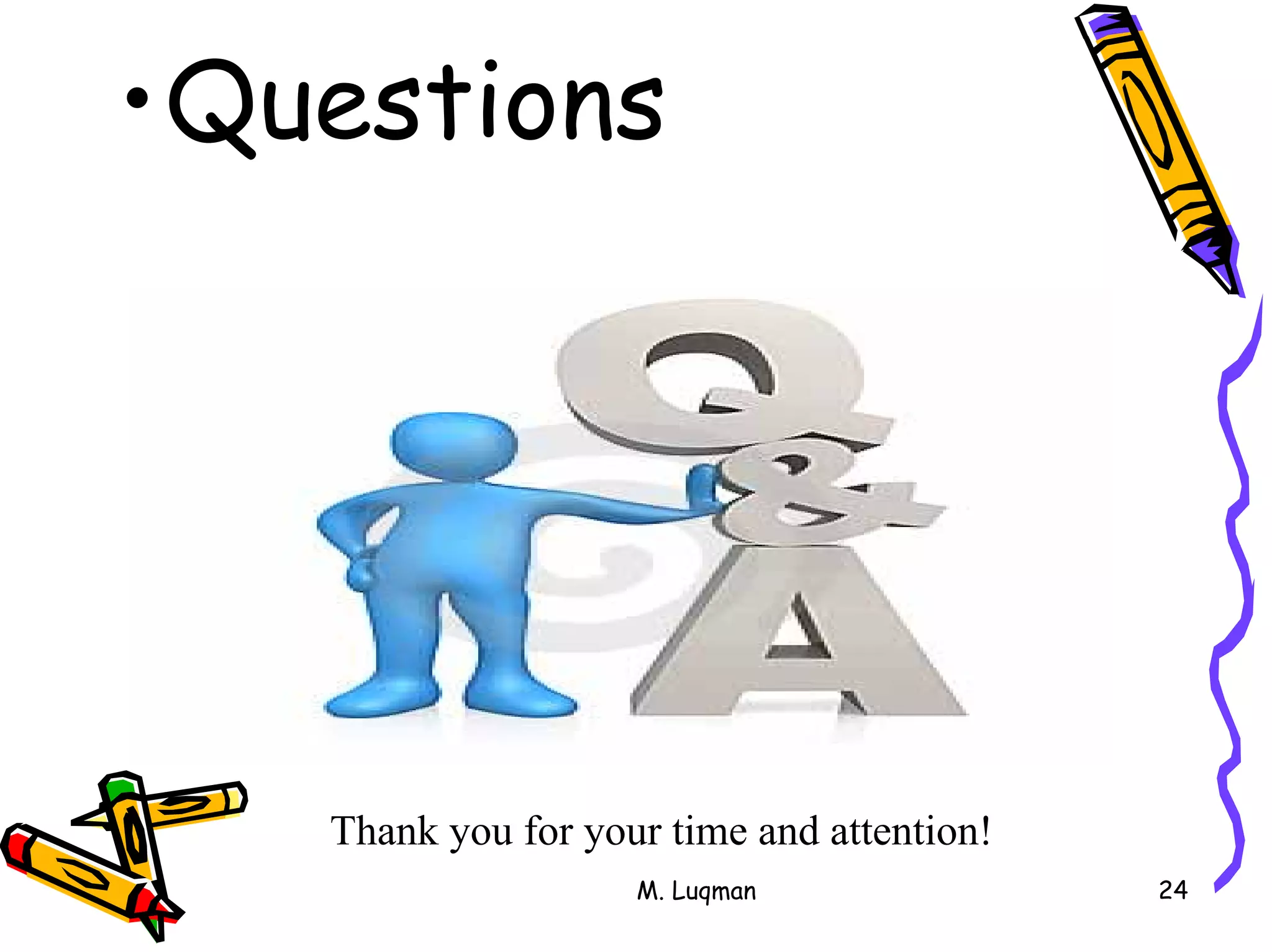 M. Luqman 24
•Questions
Thank you for your time and attention!
 