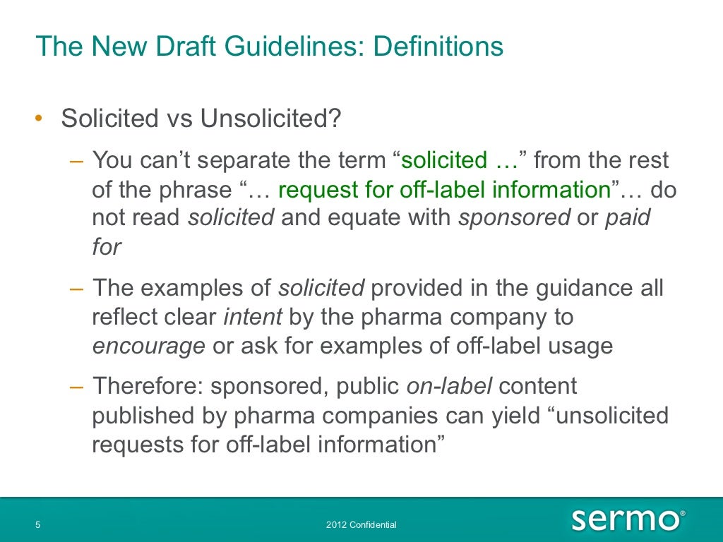 The New Draft Guidelines Definitions
