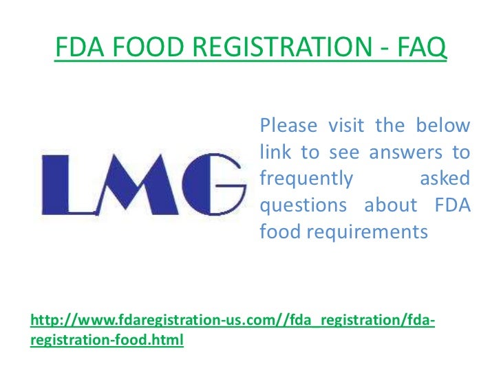 Fda food requirements