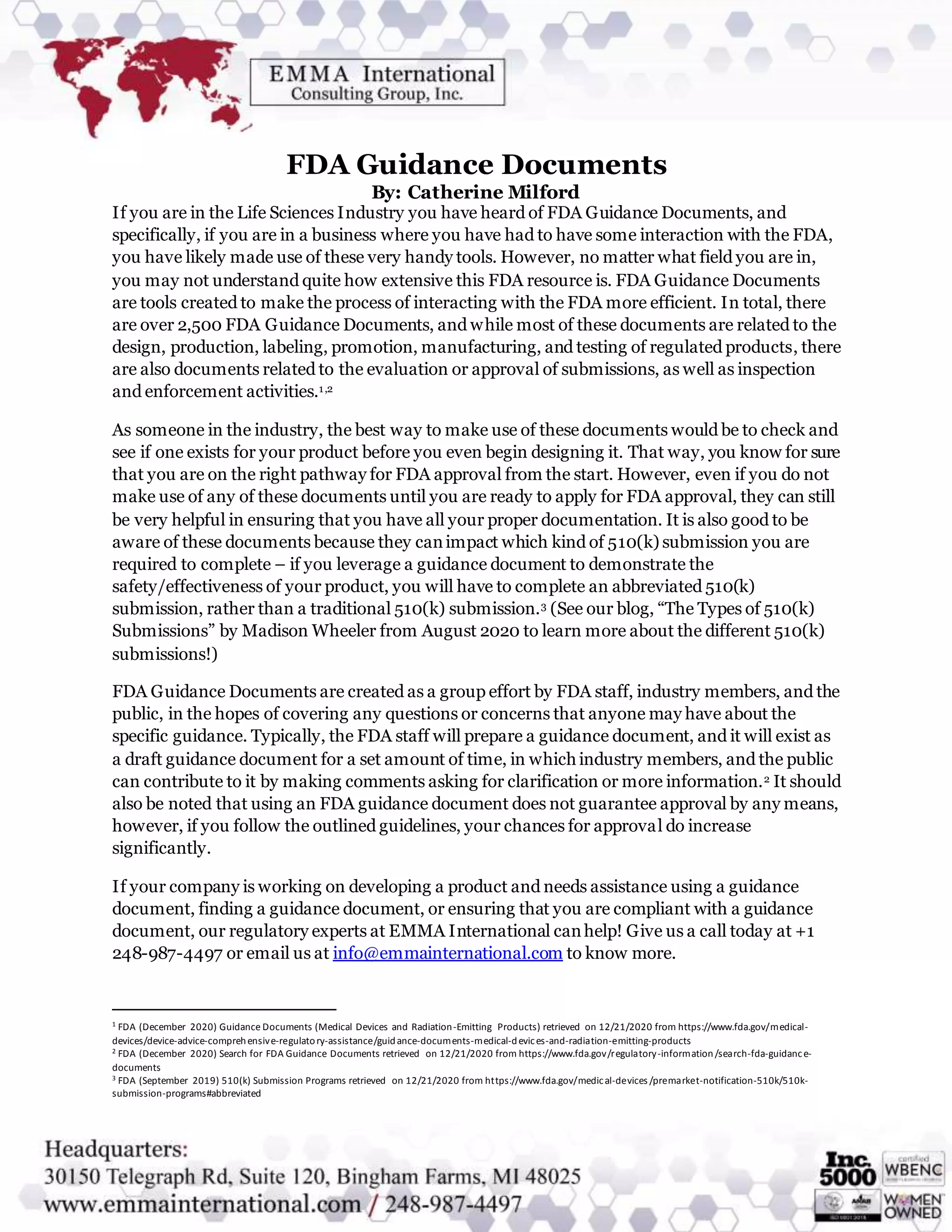 Fda guidance documents pdf