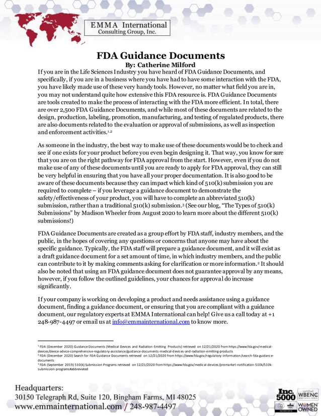 Fda guidance documents pdf