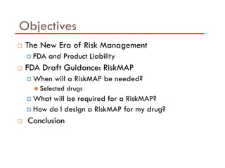 FDA Guidance for risk evaluation and mitigation strategies - Professor ...