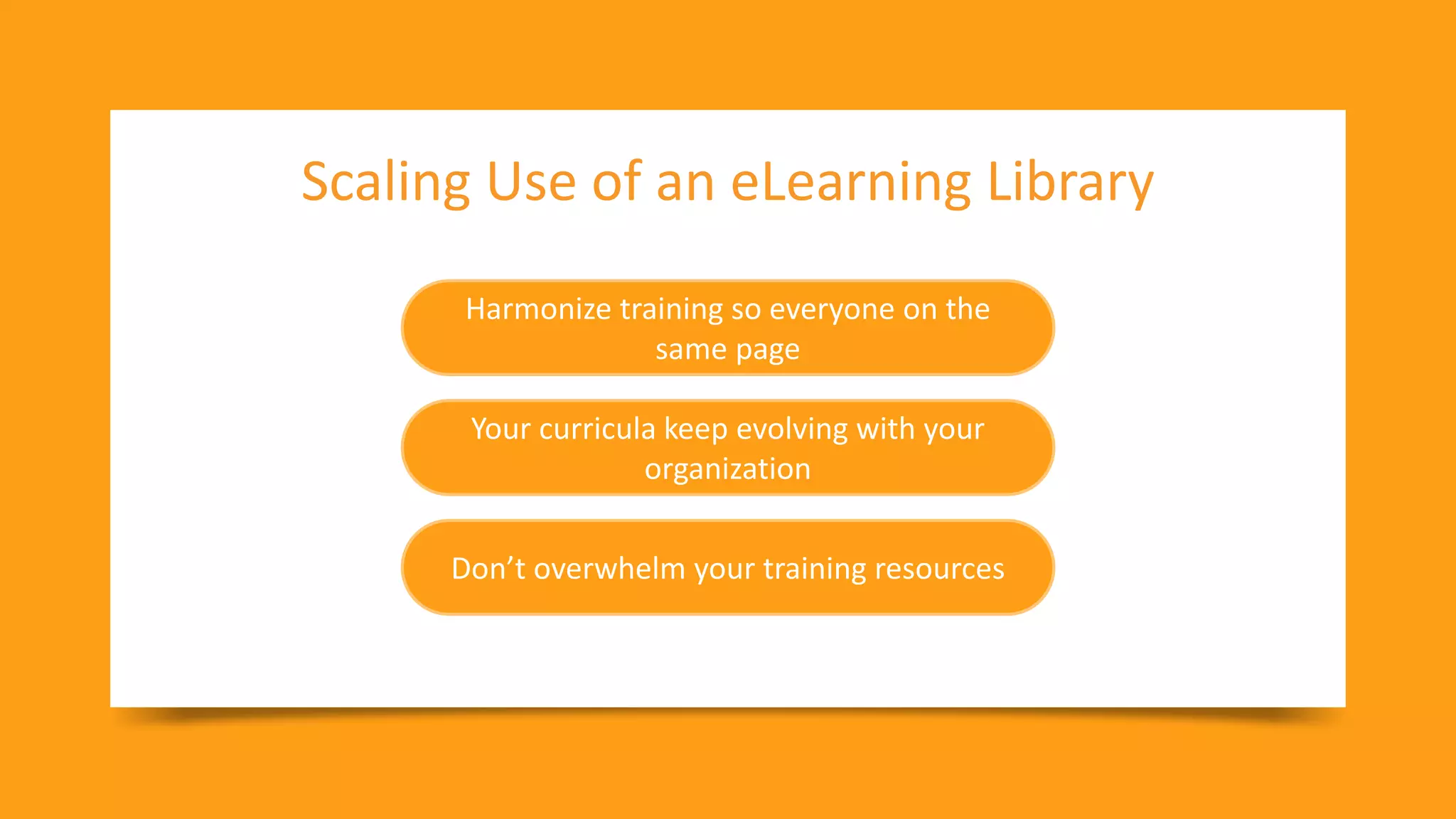 31
Copyright © Veeva Systems 2021
Scaling Use of an eLearning Library
Harmonize training so everyone on the
same page
Your curricula keep evolving with your
organization
Don’t overwhelm your training resources
 