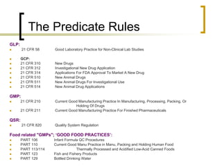 Fda Pred Rules | PDF