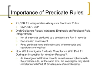 Fda Pred Rules | PDF