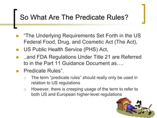 Fda Pred Rules | PDF