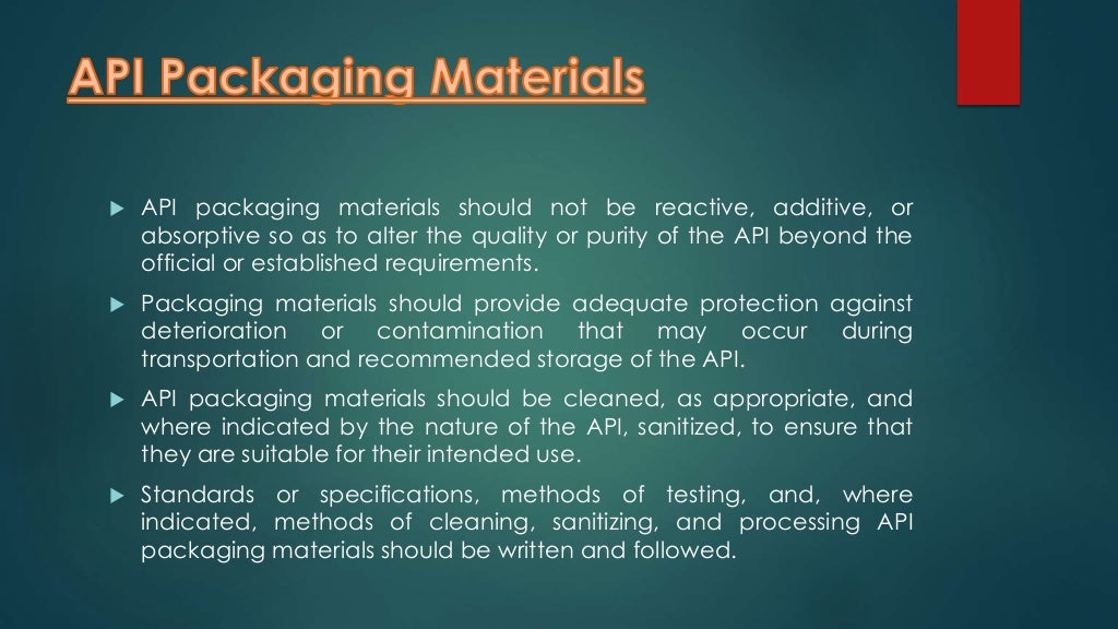 Fda regulations for pharmaceutical packaging