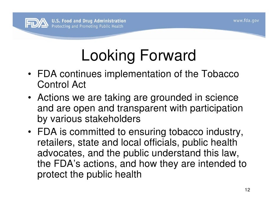 FDA Tobacco Slide Presentation