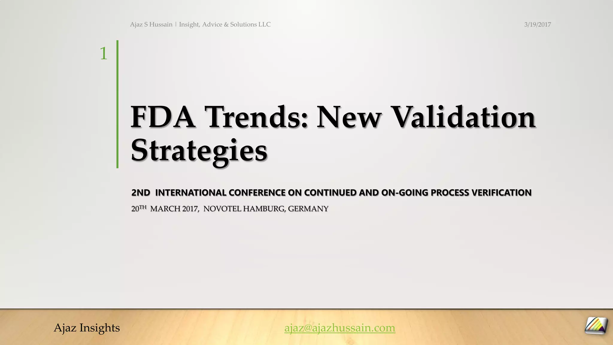 FDA Trend: New Validation Strategies | PPT | Free Download