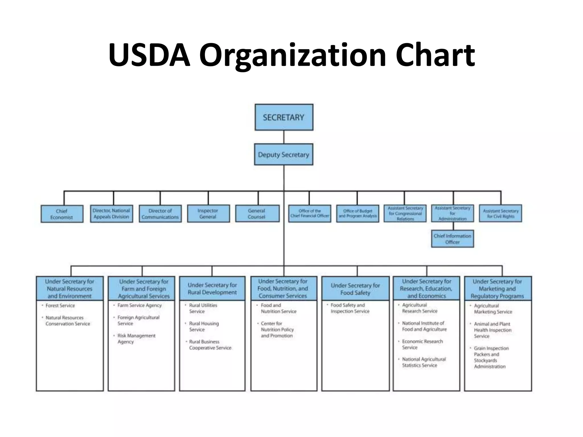 USDA Organization Chart
 