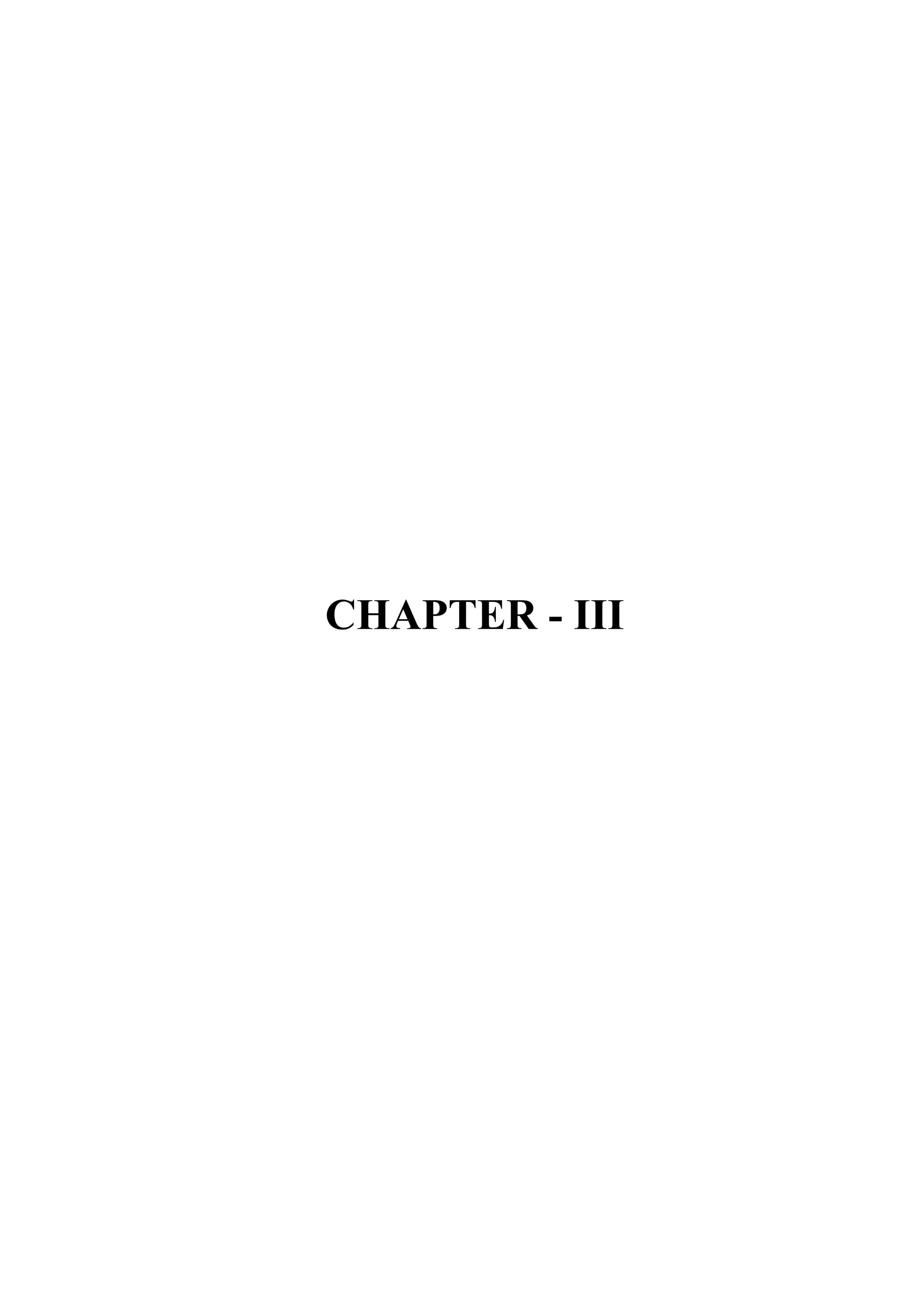 CHAPTER - III
 