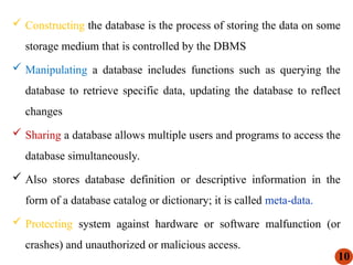 Database Short Form Fundamentals of Database System(CoSc2041) - Chapter 1.ppt