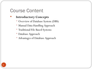 Fundamentals of Database System Course Overview & Chapter 1.pptx
