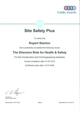 Directors Health & Safety