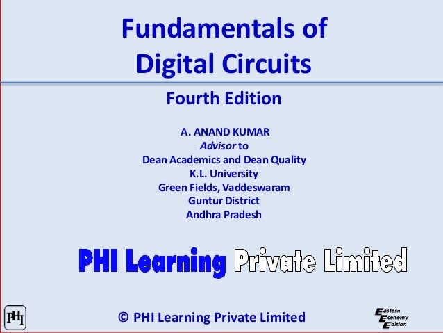 Fundamentals Of Digital Circuits By Anand Kumar Phi Learning