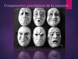 Componentes psicológicos de la emoción.
 