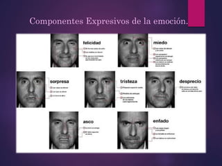 Componentes Expresivos de la emoción.
 