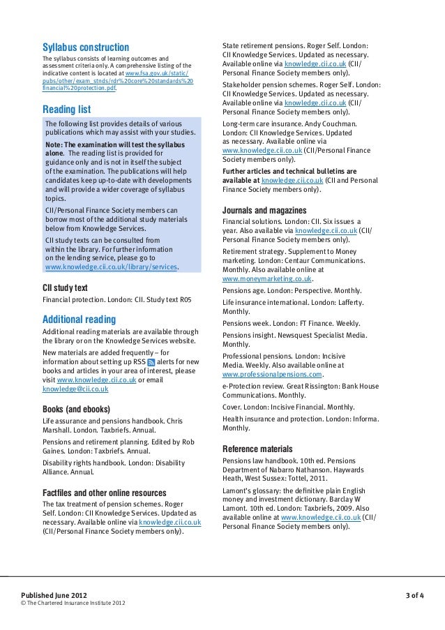 photo Retirement Planning Books Uk r05 syllabus