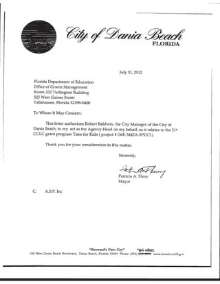 Florida Department of Education Project Award