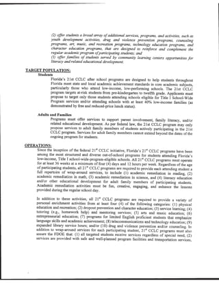 Florida Department of Education Project Award