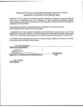 Florida Department of Education Project Award