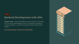 FDE Bootcamp: Mastering Backend Engineering & AI Integration | PDF