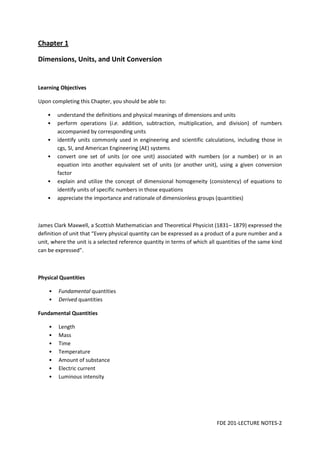 Fde 201 lecture notes | PDF