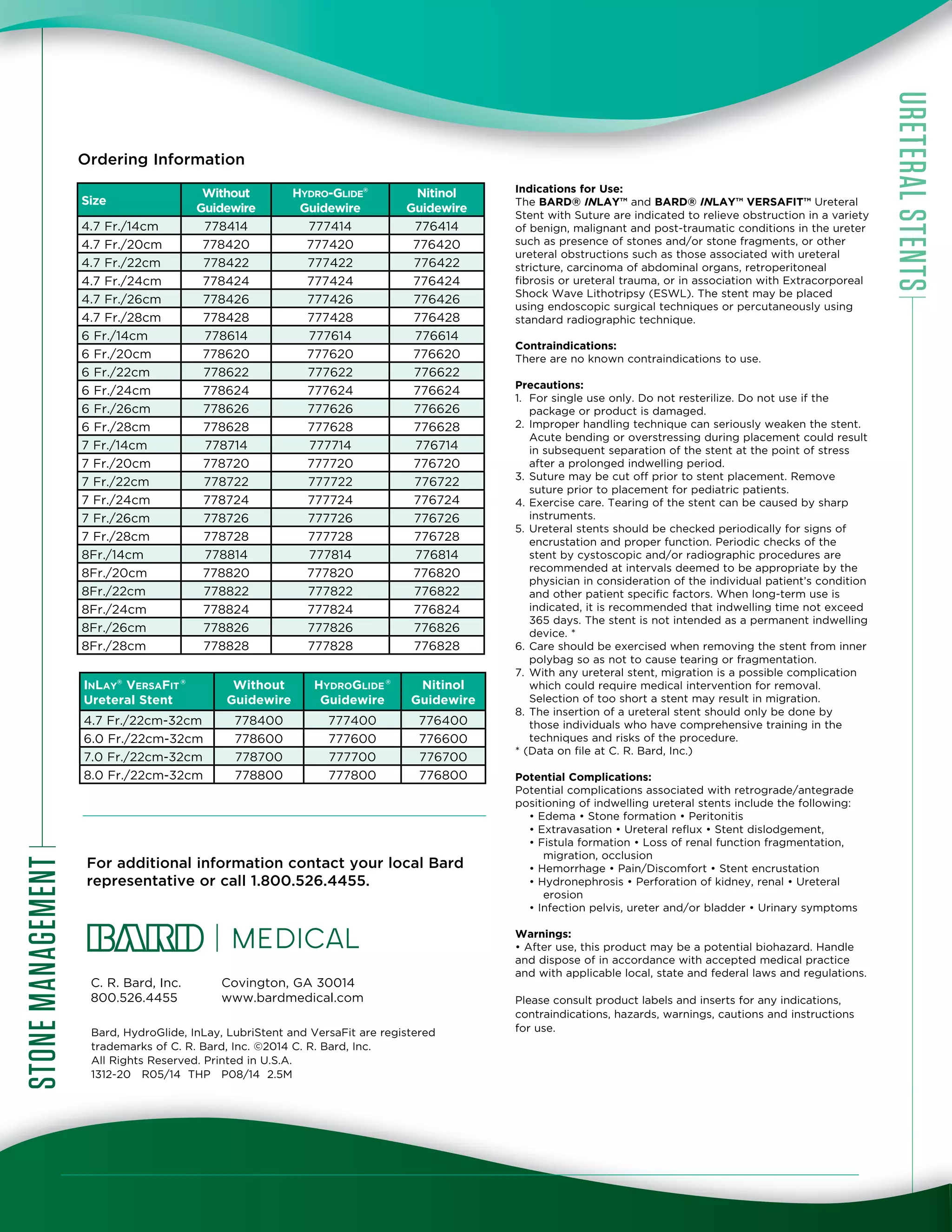 776728 Bard_inlay_stent_brochure(1) | PDF