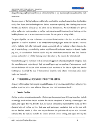 PROJECT-Impact of Internet banking services on customer loyalty | PDF