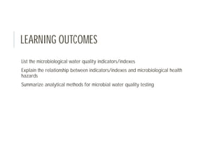 Microbiological quality of drinking water | PDF