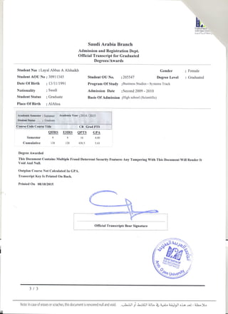 graduation certificate