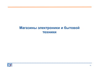 Магазины электроники и бытовой
техники

10

 