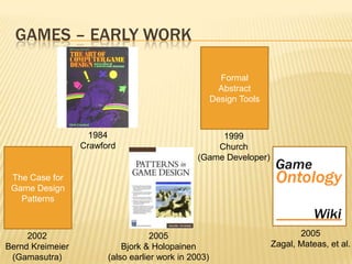 Game Design Patterns Workshop - FDG2012 - Opening Remarks | PPT
