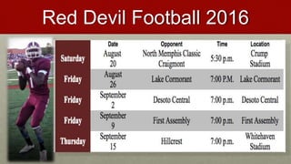 Red Devil Football 2016
 