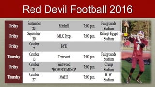 Red Devil Football 2016
 